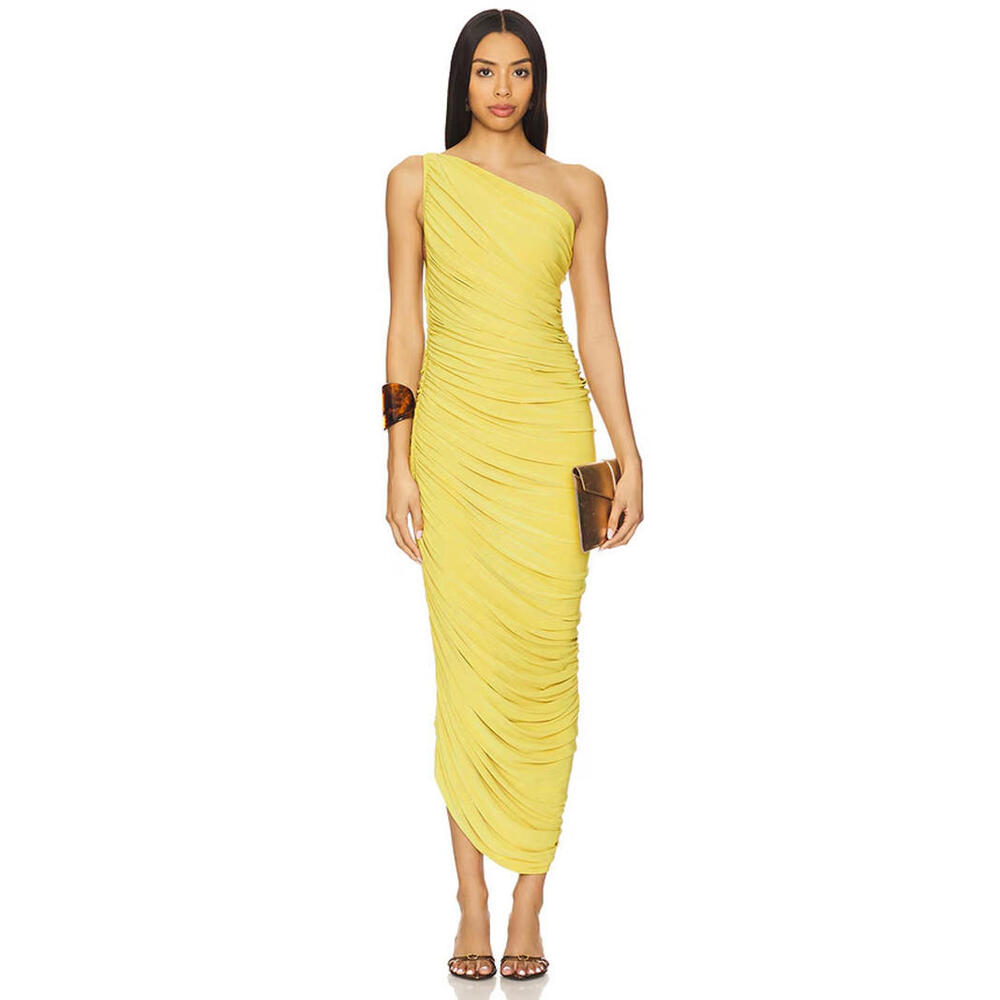 Norma Kamali X REVOLVE Diana Gown Asparagus Dress S NWT $250
